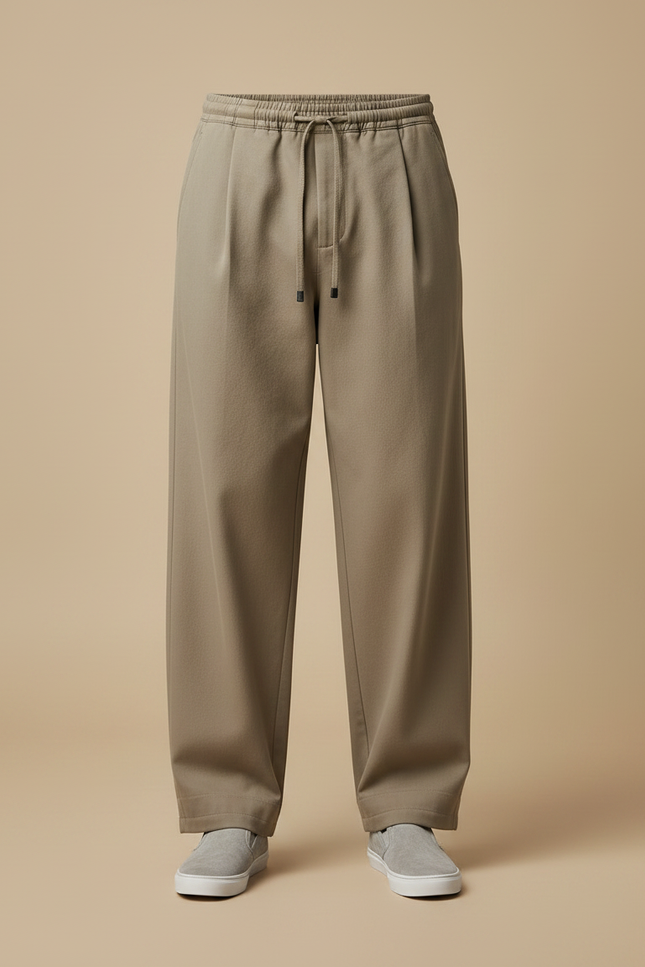 Pantalon Confort Japonais - Kaki Gabardine - vue 3