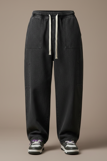 Pantalon De Travail Japonais - Gris Jean - vue 3