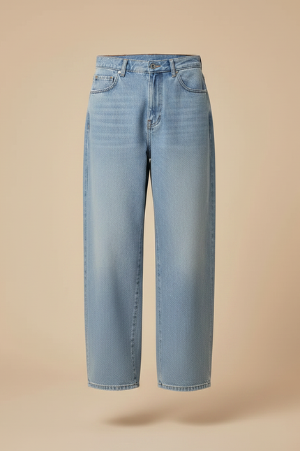 Pantalon Japonais Bleu Clair Ample Droit Denim Homme - Jean - vue 3
