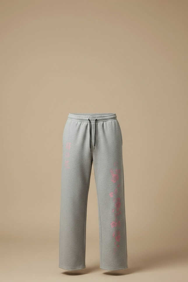 Pantalon Japonais Gris Ample Sakura Décontracté Homme - Molleton - vue 3