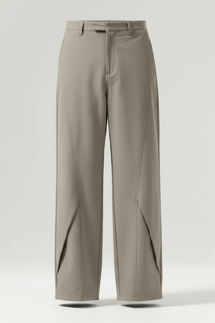 Pantalon Japonais Beige Ample Droit Décontracté Homme - Gabardine - vue 3
