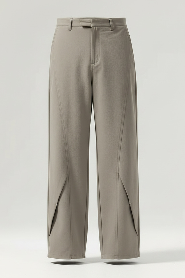 Pantalon Japonais Beige Ample Droit Décontracté Homme - Gabardine - vue 3