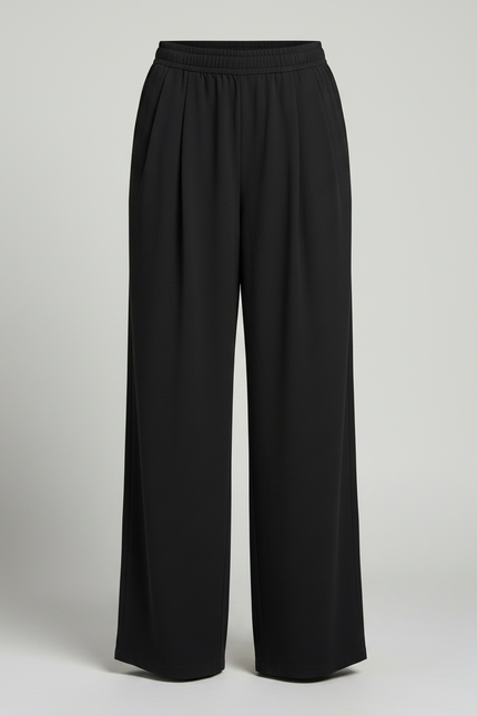Pantalon Japonais Noir Fluide Ample Femme - Polyester - vue 3