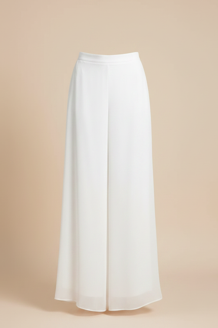 Pantalon Japonais Blanc Fluide Ample Chiffon Femme - Polyester - vue 3