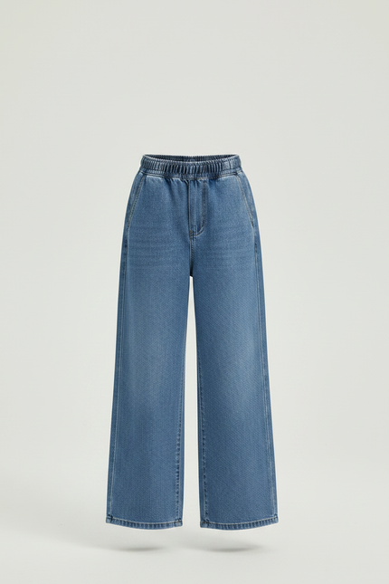Pantalon Japonais Denim Ample Bleu Décontracté Enfant - Jean - vue 3