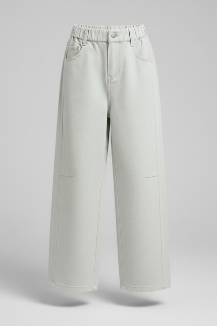 Pantalon Japonais Ample Bleu Ciel Large Fille - Jean - vue 3